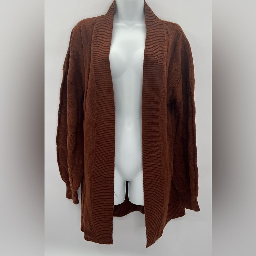 BOOHOO BOYFRIEND BROWN CARDIGAN Sz S